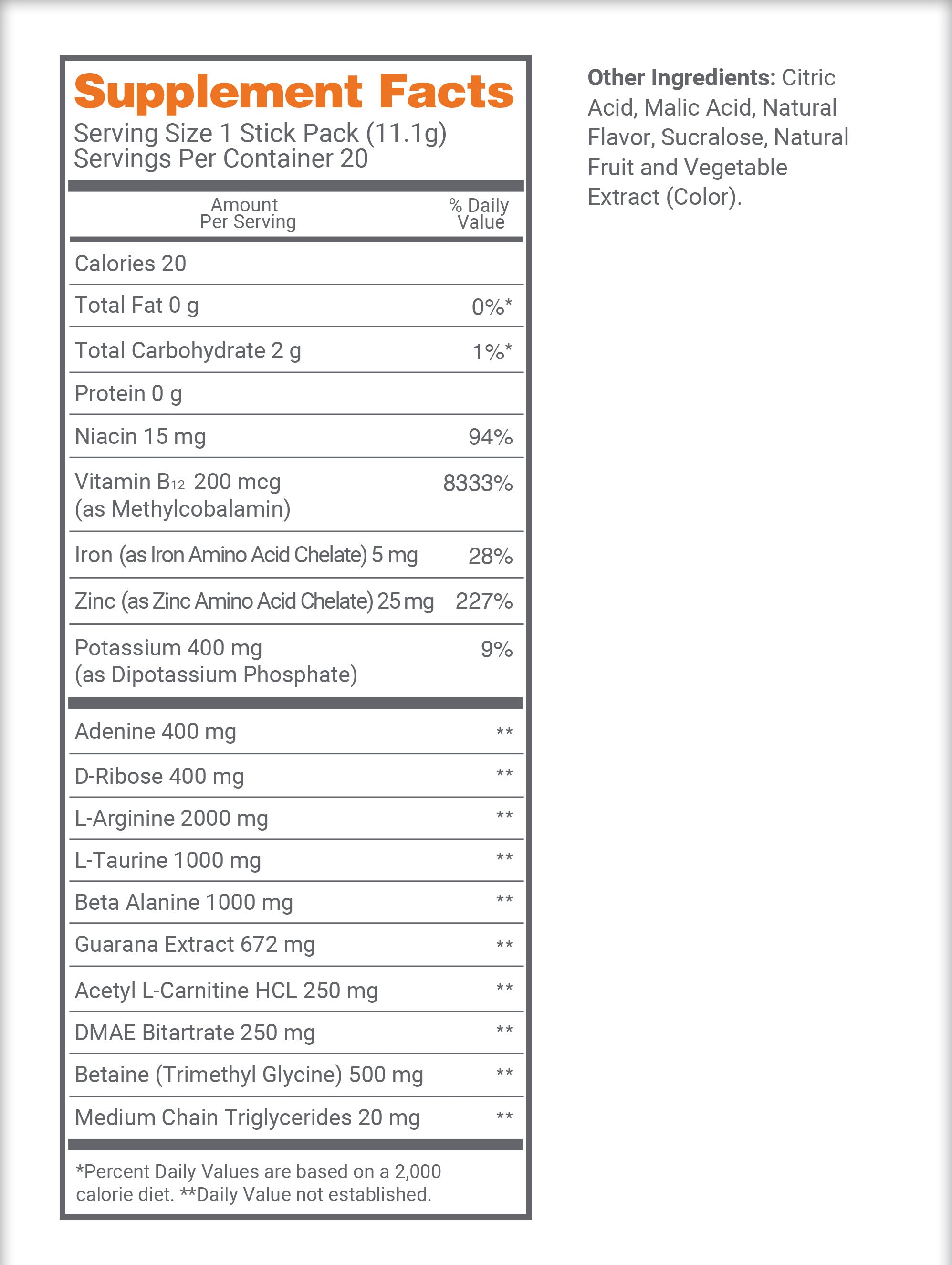 TruLabs Energy + Focus - Orange Pineapple